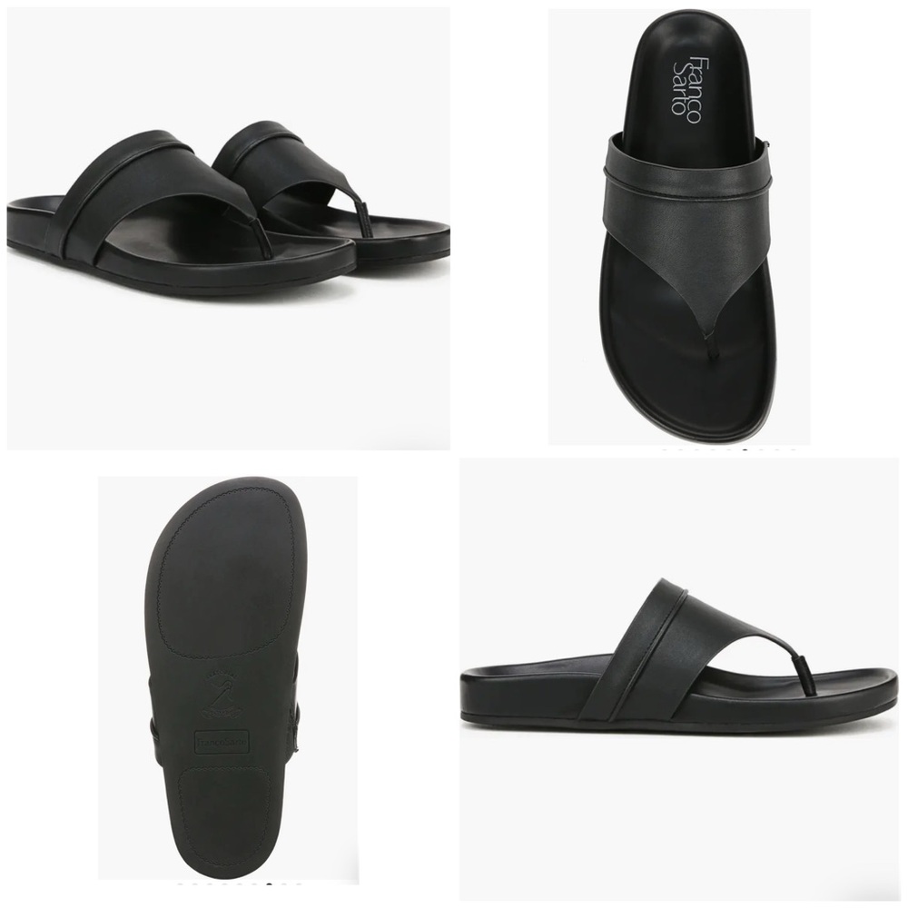 Franco Sarto Brooks Size 9M Sandals Black Slides